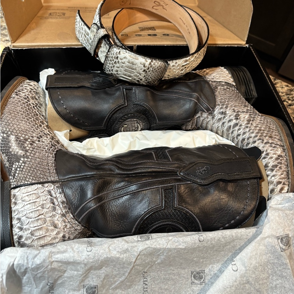 Cuadra Men’s Python Boots Square toe Size 10 EE b… - image 2